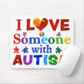 自閉症で人を愛している マウスパッド (マウス)