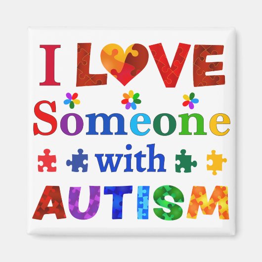 自閉症で人を愛している マグネット (正面)