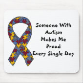 自閉症との誰かは私に誇りを持ったにひとつひとつのDaを作ります マウスパッド (正面)