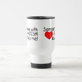 自閉症との誰かは私を愛します(Hrt) トラベルマグ (中央)