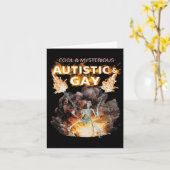 自閉症とゲイおもしろい骨格自閉症スケルトンMe カード (黄色い花)