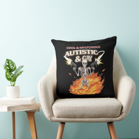 自閉症とゲイ骨格おもしろい自閉症の認識 クッション (椅子)