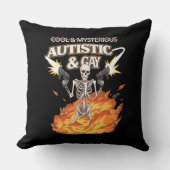 自閉症とゲイ骨格おもしろい自閉症の認識 クッション (正面)