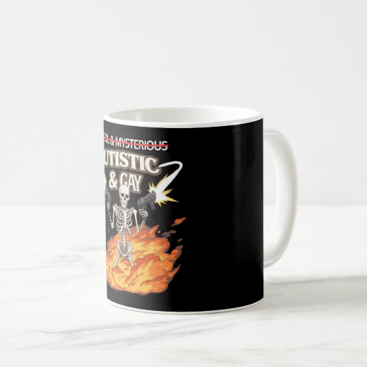 自閉症とゲイ骨格おもしろい自閉症の認識 コーヒーマグカップ (正面右)