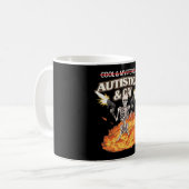 自閉症とゲイ骨格おもしろい自閉症の認識 コーヒーマグカップ (正面左)