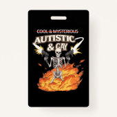 自閉症とゲイ骨格おもしろい自閉症の認識 バッジ (正面)
