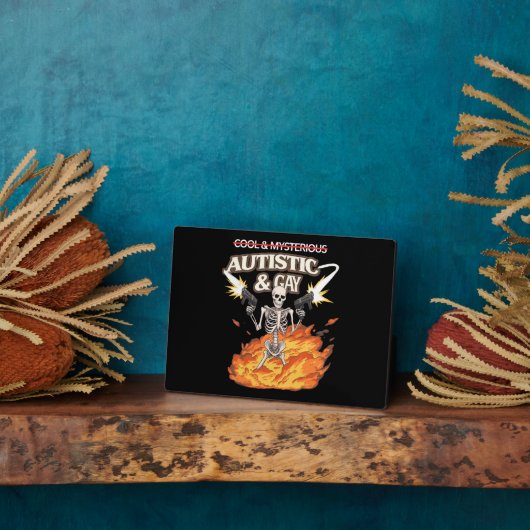 自閉症とゲイ骨格おもしろい自閉症の認識 フォトプラーク (側面)