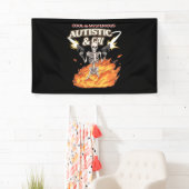 自閉症とゲイ骨格おもしろい自閉症の認識 横断幕 (インサイチュ)