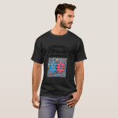 自閉症と不安自閉症の認知月人W Tシャツ (正面フル)