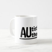 自閉症と本物 コーヒーマグカップ (正面左)