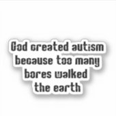 自閉症と神 シール (正面)