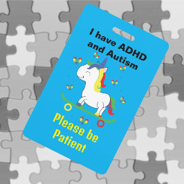 自閉症とADHD ラニヤード 神経発達障害識別カード バッジ