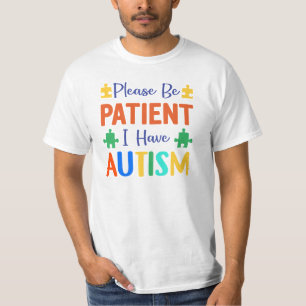 自閉症なので待ってください Tシャツ