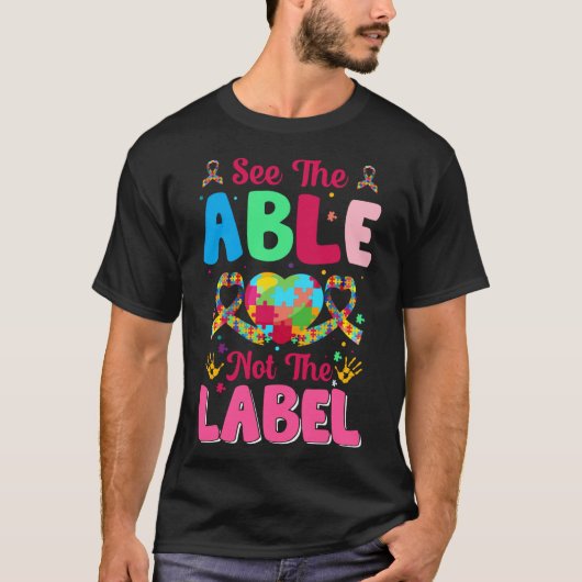 自閉症にならない人を見る Tシャツ (正面)