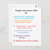 自閉症には、 ポストカード (正面/裏面)