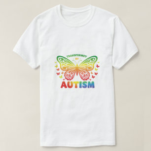 自閉症によって変換 – バタフカラフルォアワレネ Tシャツ