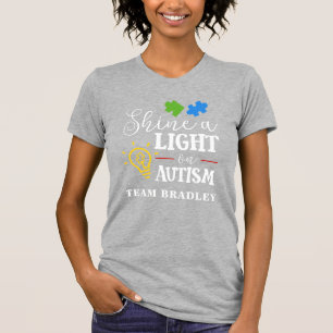 自閉症に光を当てるチームTシャツ Tシャツ