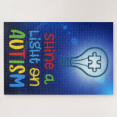 自閉症に光を当てる ジグソーパズル (横)