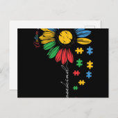 自閉症に対する優しい認識のひまわりを選ぶ 案内ポストカード (正面/裏面)