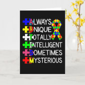 自閉症に対する常ユニークに認識 カード (黄色い花)