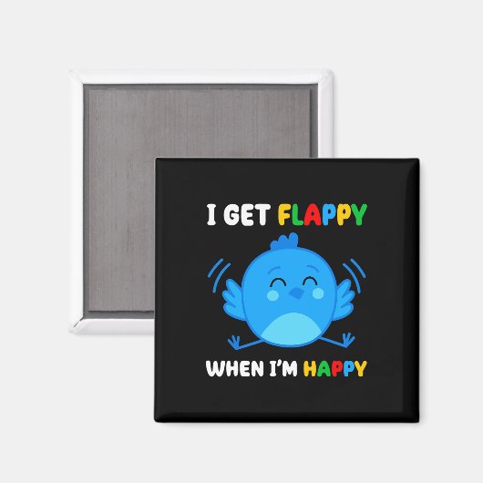 自閉症に対する意識が高いとフラッピーになる日B マグネット (正面/裏面)