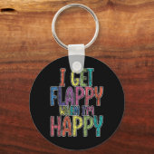 自閉症に対する意識が高いとフラピーになるジョイスフ キーホルダー (正面)