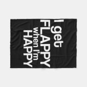 自閉症に対する意識が高いとフラピーになるジョイスフ フリースブランケット (正面(横))