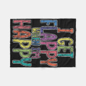 自閉症に対する意識が高いとフラピーになるジョイスフ フリースブランケット (正面(横))