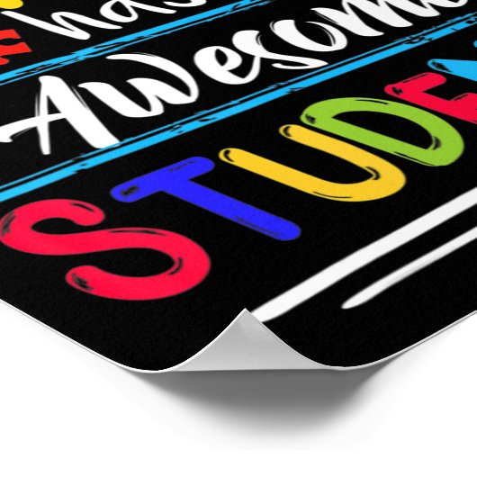 自閉症に対する意識この先生は学生素晴らしがいる ポスター (角)