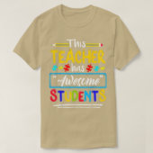 自閉症に対する意識この先生は学生素晴らしがいる Tシャツ (デザイン正面)