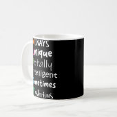 自閉症に対する意識の優しさは常ユニークに完全 コーヒーマグカップ (正面左)