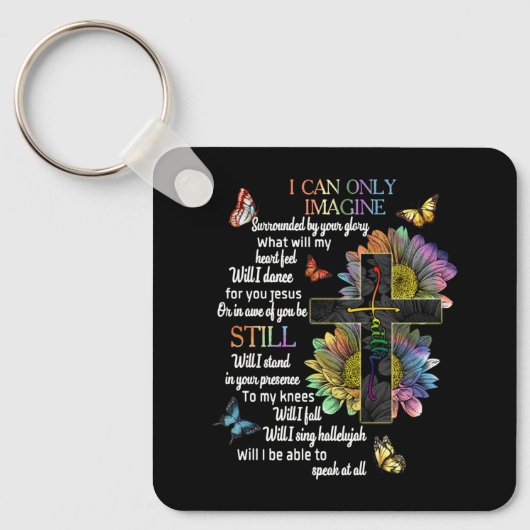 自閉症に対する意識イエス想像の信仰にのみ キーホルダー (正面)