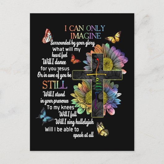 自閉症に対する意識イエス想像の信仰にのみ ポストカード (正面)