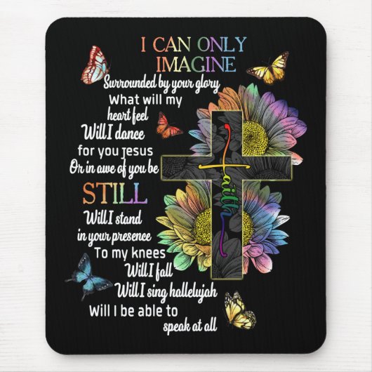 自閉症に対する意識イエス想像の信仰にのみ マウスパッド (正面)