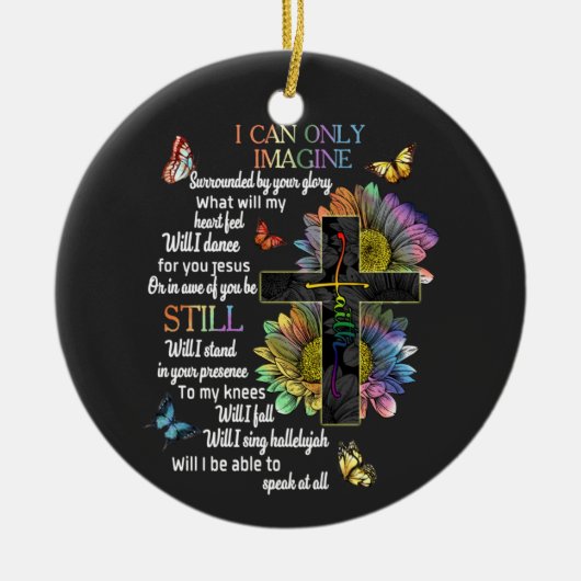 自閉症に対する意識イエス想像の信仰に過ぎない –  セラミックオーナメント (正面)