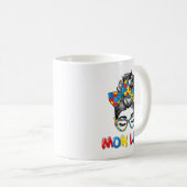 自閉症に対する意識母と生活のシャツの女性 コーヒーマグカップ (正面右)