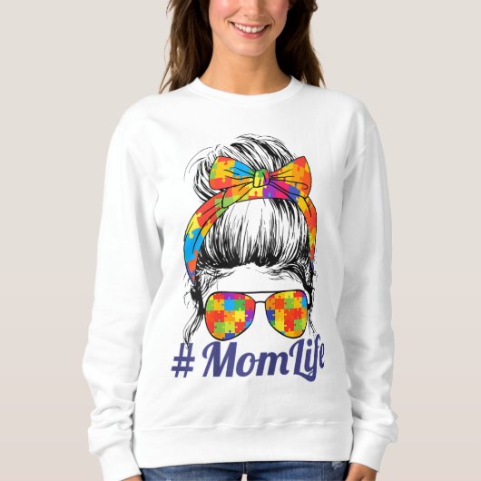自閉症に対する意識母の生活女性の母 スウェットシャツ (正面)