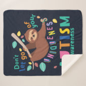 自閉症に対する独自性の認識を離してはいけない シェルパブランケット (正面(横))