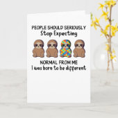 自閉症に対する真剣な認識を怠る カード (黄色い花)