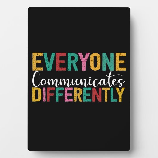 自閉症に対する認識すべての人のコミュニケーションが異なる フォトプラーク (正面)