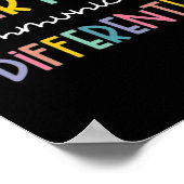 自閉症に対する認識すべての人のコミュニケーションが異なる ポスター (角)