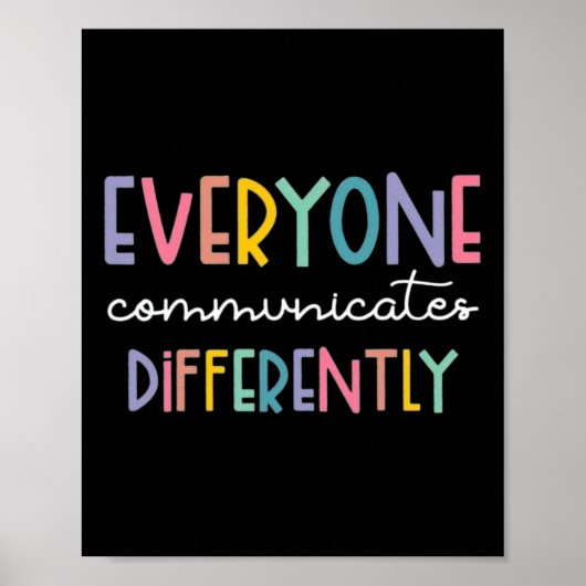 自閉症に対する認識すべての人のコミュニケーションが異なる ポスター (正面)