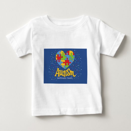 自閉症に対する認識の月 ベビーTシャツ (正面)