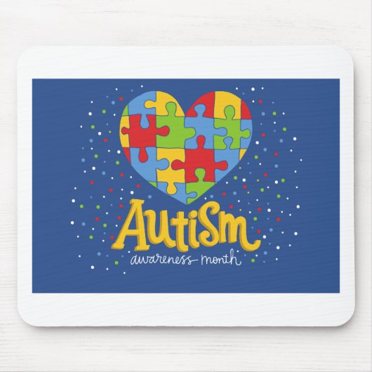 自閉症に対する認識の月 マウスパッド (正面)