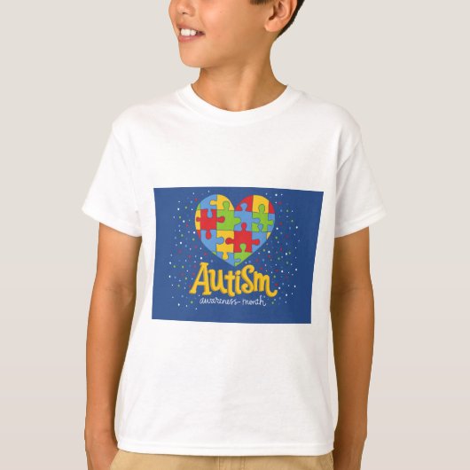 自閉症に対する認識の月 Tシャツ (正面)