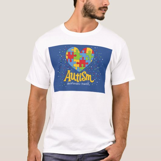 自閉症に対する認識の月 Tシャツ (正面)