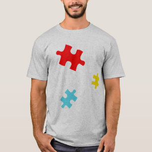 自閉症に対する認識愛に言葉がないパズル Tシャツ