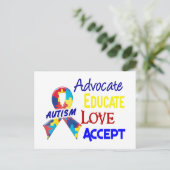 自閉症に対する認識 ポストカード (スタンド正面)
