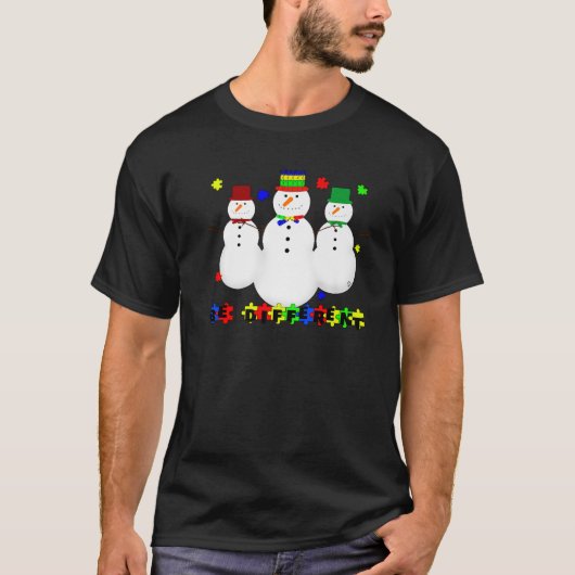 自閉症に対する認識 – 醜いクリスマスセーターが難しい Tシャツ (正面)