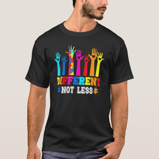 自閉症に対する違う意識が自閉症を支える Tシャツ (正面)